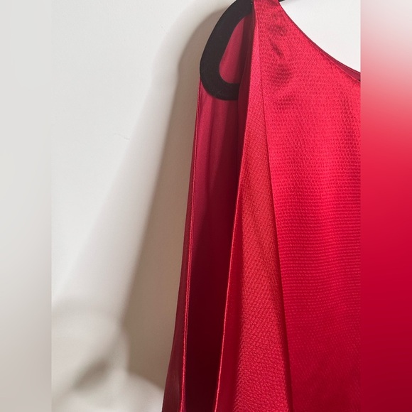 Aiden Mattox Elegant Red Open Sleeves Dress - Picture 5 of 8